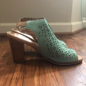Anthropologie Leather Heels - NEVER WORN!